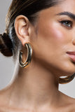Ennis Gold Chunky Hoop Earrings
