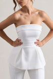 Arrow White Strapless Tailored Top