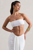 Vada White Bandeau Crop Top