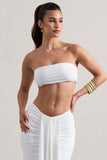 Vada White Bandeau Crop Top
