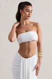 Vada White Bandeau Crop Top