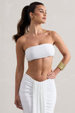 Vada White Bandeau Crop Top