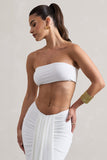 Vada White Bandeau Crop Top