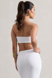 Vada White Bandeau Crop Top