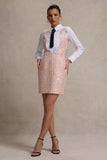 Oxford Pink Boucle Sleeveless Pinafore