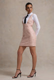 Oxford Pink Boucle Sleeveless Pinafore