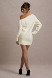 Terra Cream Faux Mohair Oversized Mini Dress