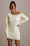 Terra Cream Faux Mohair Oversized Mini Dress
