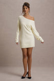 Terra Cream Faux Mohair Oversized Mini Dress