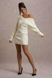 Terra Cream Faux Mohair Oversized Mini Dress