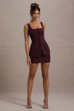 Maci Port Tailored Square-Neck Mini Dress