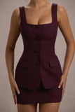 Maci Port Tailored Square-Neck Mini Dress