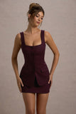 Maci Port Tailored Square-Neck Mini Dress