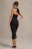 Nerissa Black Halter-Neck Midi Dress