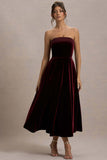 Delray Port Velvet Bandeau Midi Dress
