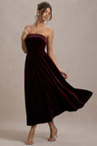 Delray Port Velvet Bandeau Midi Dress