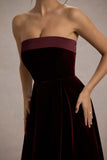 Delray Port Velvet Bandeau Midi Dress