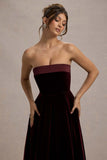 Delray Port Velvet Bandeau Midi Dress