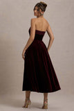 Delray Port Velvet Bandeau Midi Dress