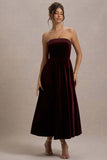 Delray Port Velvet Bandeau Midi Dress