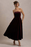Delray Port Velvet Bandeau Midi Dress