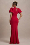 Love Letters Red Puff-Sleeve Maxi Dress