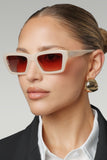 Fairfax Otra Ivory Square Brown Tinted Sunglasses