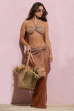 Navagio Beige Straw Tote Bag