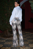 Dropping Hints Champagne Sequin Wide Leg Trousers