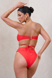 Rises Red High Waisted Bikini Bottoms