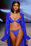 Sweep Blue Beaded String Bikini Bottoms