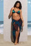 Sway Blue Print Beaded Bikini Top