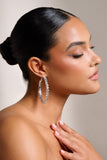Grace Silver Chunky Diamante Hoop