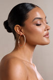 Jude Gold Diamante Large Hoop Earrings