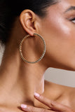 Jude Gold Diamante Large Hoop Earrings