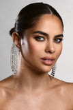 Christine Silver Diamante Drop Earrings
