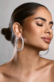 Tallulah Silver Diamante Large Hoop Earrings