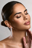 Tallulah Silver Diamante Large Hoop Earrings