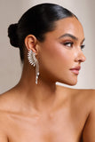 Macie Silver Tiered Drop Earrings