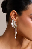 Macie Silver Tiered Drop Earrings
