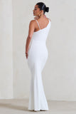 Phantasy White Maternity Cowl Neck Maxi Dress