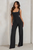 Toni Black Square Neck Sleeveless Jumpsuit
