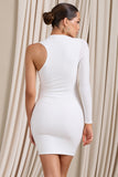 Siren White One Shoulder Bodycon Mini Dress
