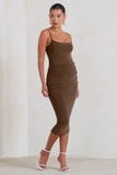 Raquel Brown Maternity Cami Midi Dress With Split