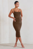 Raquel Brown Maternity Cami Midi Dress With Split