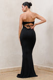 Wild Fantasy Black Bandeau Sweetheart Maxi Dress
