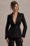 Fixation Black Tailored Cut Out Blazer
