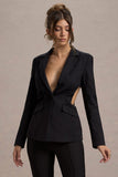Fixation Black Tailored Cut Out Blazer