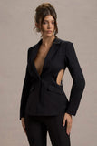 Fixation Black Tailored Cut Out Blazer