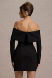 Tara Black Bardot Tailored Blazer Dress